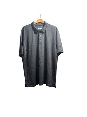 PGA Tour AirFlux Men’s Short Sleeve Polo Dark Grey Golf Shirt XXL Used